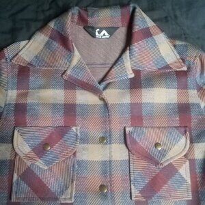 Vintage Jack Winter Plaid Polyester Snap Button Shirt